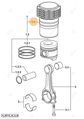 Pièces agricoles - Pieces moteur - cylindre d'un moteur B Deutz-Fahr origine