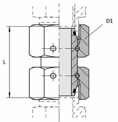 Pièces agricoles - Hydraulique - Raccord union 22L - 22L