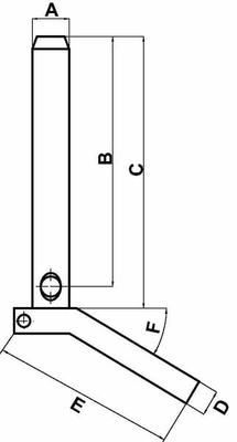 Pièces agricoles - Tracteur pièce adaptable - Axe avec poigné 19x336mm Kramp