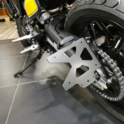 Pièces Quad & Motos - Equipement véhicule - Support de plaque ACCESS DESIGN latéral noir Ducati Scrambler 800