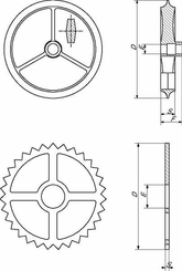 Pièces agricoles - Travail du sol - Roue Cambridge dentée 530mm