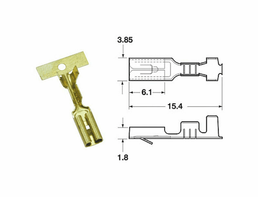 Pièces Quad & Motos - Outillage - Cosse femelle série 110 ML BIHR Ø0,85mm²/1,25mm² - 50pcs