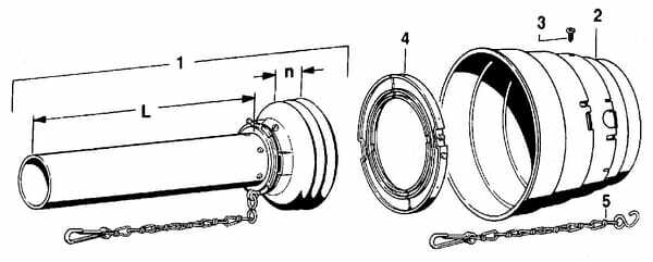 Pièces agricoles - Transmission - Demie protection intérieure SD25/1, L: 1000mm Walterscheid