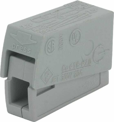 Pièces agricoles - Electricité - Pince de connexion, fiche 1-V grise type 224 Wago