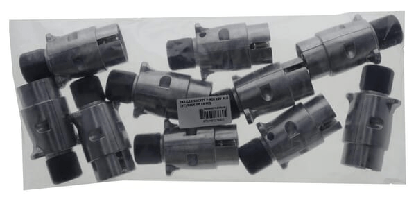 Pièces agricoles - Eclairage - Fiche de remorque 7 pôles, aluminium, 12V, bornes à vis (paquet de 10 pièces)