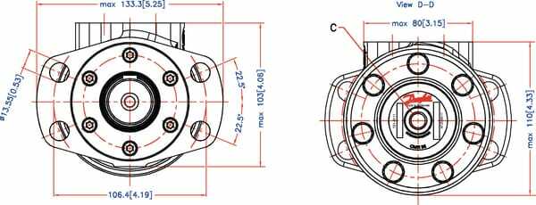 Pièces agricoles - Hydraulique - Moteur Orbit , Cardan Ø32,4-L,