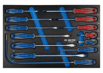 Outils - Outils divers - Module mousse + PP tournevis à fente et PHILLIPS® - 13 pièces
