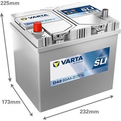 Pièces agricoles - Eclairage - Battery 12V 60Ah 540A D48 VARTA Dynamic SLI