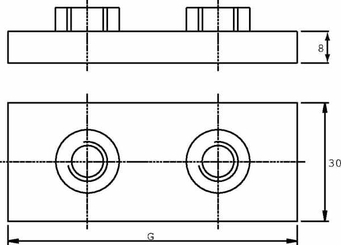 Pièces agricoles - Hydraulique - Collier de fix. lourde cpl. 30mm