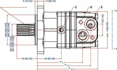 Pièces agricoles - Hydraulique - Moteur Orbit Cardan 1,25" Z14