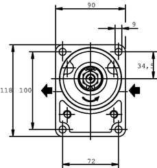 Pièces agricoles - Hydraulique - Moteur PLM20.25R0-54B2-LBE/BC-N-EL (M10X1)