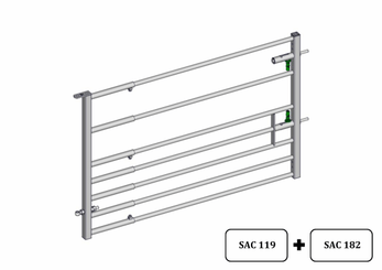 Materiels - Accessoires 200Kg-300Kg - PACK DE 7 PORTES 7 LISSES PETIT BETAIL L.1/2M EMBOITEE