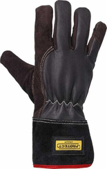 Vêtements et protections - Equipement - Gants de travail en cuir noir taille 8/M Protect de Kramp