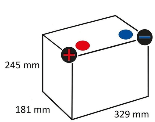 Pièces agricoles - Eclairage - Batterie 12V 150(C20)/120Ah(C5) plomb-acide noyé