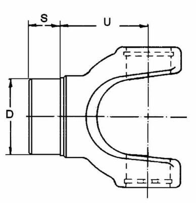 Pièces agricoles - Transmission - Mâchoire à souder 46,2 35°