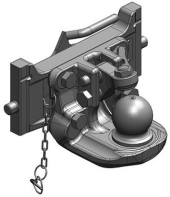 Pièces agricoles - Tracteur pièce adaptable - Attelage de boule de remorquage K80 335 mm