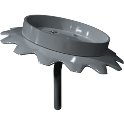 Pièces agricoles - Pièce divers - Traceur + disque dentelé Ø450 court cp