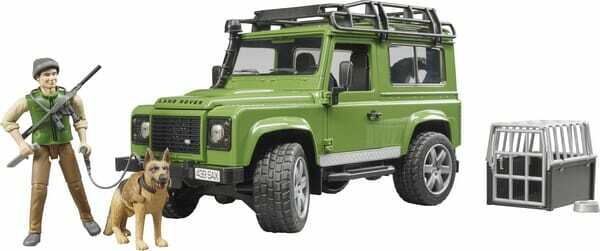 Loisirs - Jouets - Break Land Rover Defender avec forestier et chien