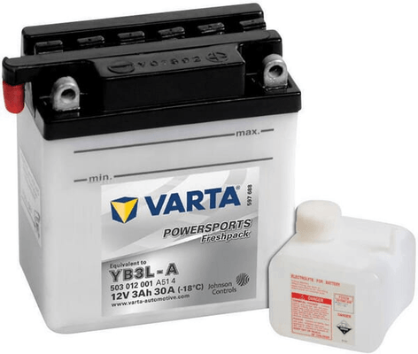 Pièces agricoles - Eclairage - Batterie 12V 3Ah 30A Sports motorisés Freshpack VARTA