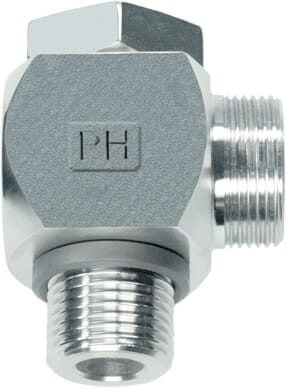 Pièces agricoles - Hydraulique - Coude banjo 10L x 1/4" BSP SS