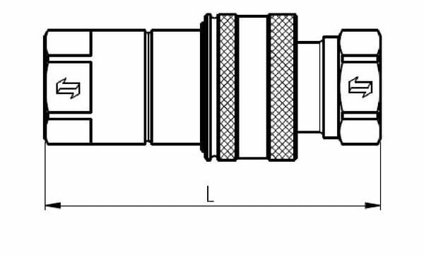 Pièces agricoles - Hydraulique - Raccord rapide femelle 1/2" - 12,5 - 1/2" BSP