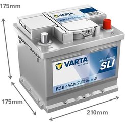 Pièces agricoles - Eclairage - Battery 12V 45Ah 300A B39 VARTA Promotive SLI