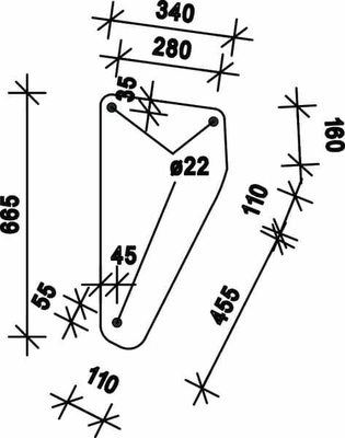 Pièces agricoles - Tracteur pièce adaptable - Pare-brise avant inf.