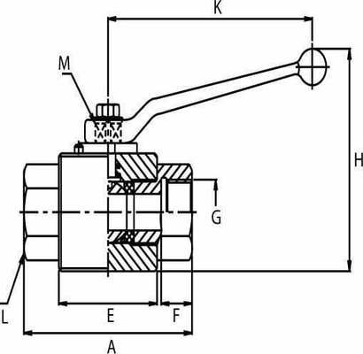 Pièces agricoles - Hydraulique - Vanne à bille 1"BSP + fixation