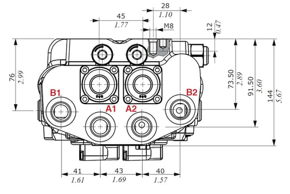Pièces agricoles - Hydraulique - Vanne de régulation DLM122/2 Can-bus