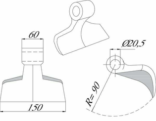 Pièces agricoles - Machines - Marteau 14 Maschio