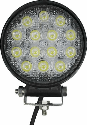 Pièces agricoles - Eclairage - Phare de travail LED rond 42W 3360lm, 10/30V, Ø 117mm, faisceau large 14 LED gopart