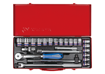 Outils - Outils divers - Coffret de douilles 1/2" 24 pièces cliquet 72 dents