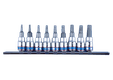 Jeu de douilles tournevis Torx 1/4" sur rail - 9 pièces