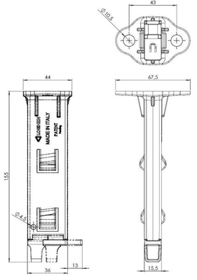 Pièces agricoles - Pièce divers - Support de cale de roue Beam®, double, pour Origamy® 36