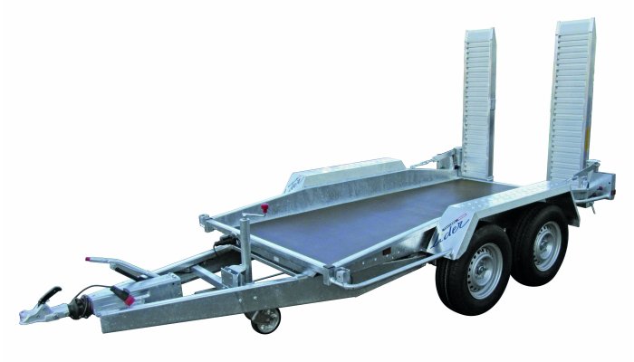 Materiels - Remorque voiture - PORTE ENGIN 300x145 timon fixe PTAC 3500 kg Feu LED