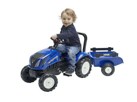 Loisirs - Jouets - Tracteur NH avec remorque et capot ouvrant