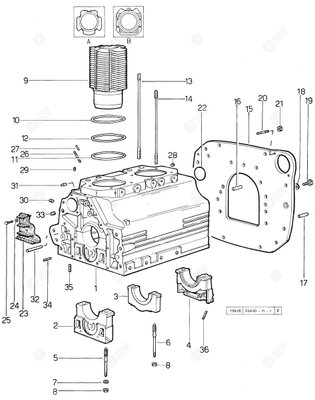 Pièces agricoles - Pieces moteur - CYLINDRE MOTEUR