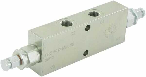 Pièces agricoles - Hydraulique - Valves d’équilibrage doubles 3/8"
