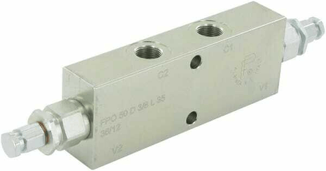 Pièces agricoles - Hydraulique - Valves d’équilibrage doubles 3/8"
