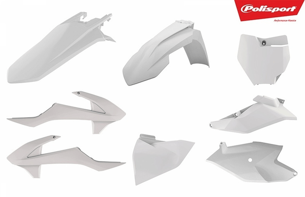 Pièces Quad & Motos - Plastiques - Kit plastique POLISPORT blanc KTM SX85