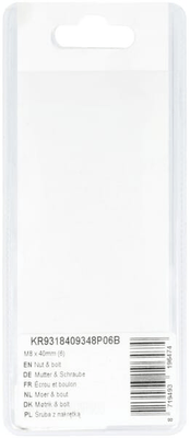 Pièces agricoles - Fasteners - Écrou et boulon M8 x 40mm (6)