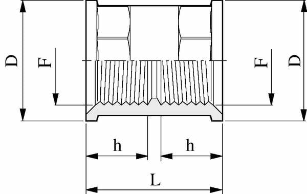 Pièces agricoles - Pièce Pulvérisateur - Embout F/F 1 1/2"