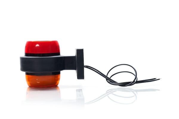 Pièces agricoles - Eclairage - Feu de gabarit arrière LED, fixe, rouge/orange, 12-24 V, 108 x 98 x 79 mm