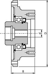 Pièces agricoles - Transmission - Entrée Danfoss OMS Ø32