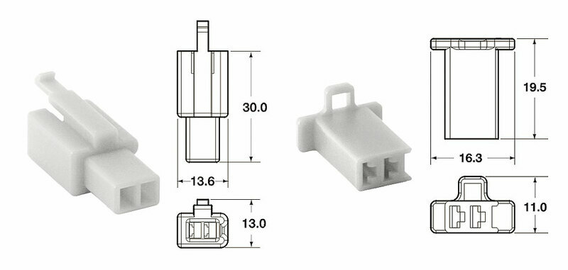 Pièces Quad & Motos - Outillage - Jeu de connectiques 2 voies 110 ML BIHR type origine Ø0,5mm²/0,85mm² - 5 jeux complets