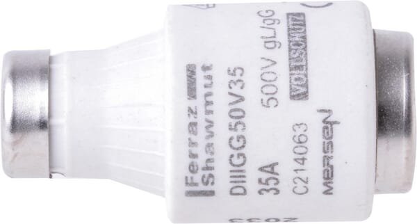 Pièces agricoles - Electricité - Fusible 500V 35A longueur 50mm