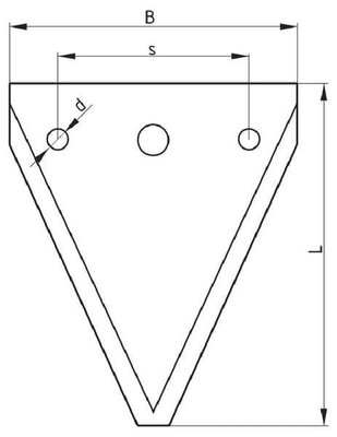 Pièces agricoles - Moissonneuses - Lame de couteau latéral, 2,7 mm, L-105 mm