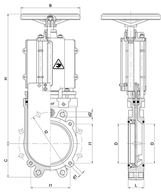 Pièces agricoles - Hydraulique - Vanne à guillotine 8" avec volant