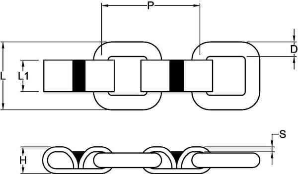 Pièces agricoles - Fertilisation & Lisier - Chaîne résistante 9x80 3,5 T