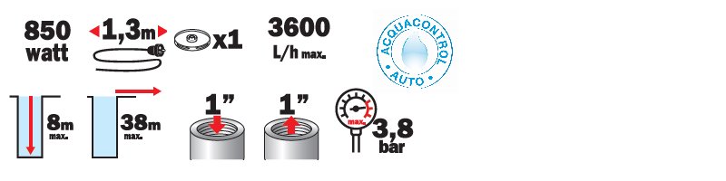 Materiels - Pompe - POMPE SURFACE GROUPE JET AUTO 850W AVEC FILTRE